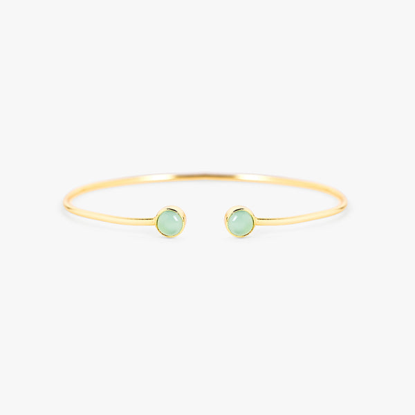 Aqua Chalcedony Cuff Bracelet