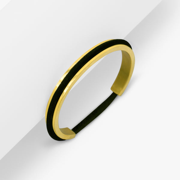 Hair Tie Cuff Bracelet - Yellow gold