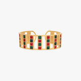 Green And Red Antique Finish Cuff