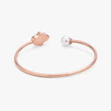 Hamsa Hand And Pearl Cuff