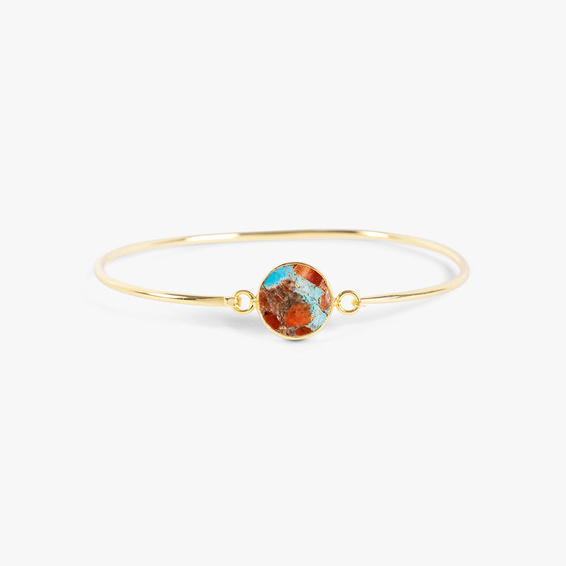 Red Copper Turquoise Bracelet