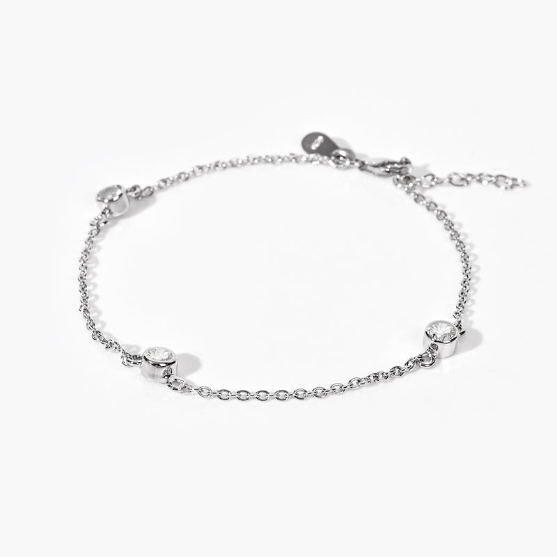 Buy Shining Zircon Silver Bracelet Online | March