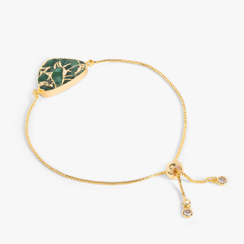 Dyed Emerald Copper Turquoise Bracelet