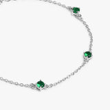 Buy Green Zircon Silver Bracelet Online | March