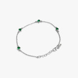 Buy Green Zircon Silver Bracelet Online | March