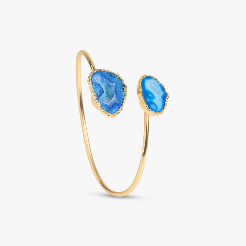 Buy 18K Gold Plated Silver Shaded Druzy Cuff Online | March