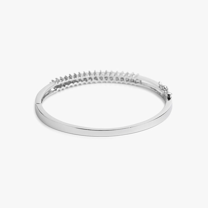 Buy Silver Zircon Cuff Bracelet Online | March