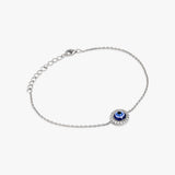 Buy Circular Evil Eye Silver Zircon Bracelet Online | March