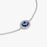 Buy Circular Evil Eye Silver Zircon Bracelet Online | March
