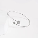 Buy Cluster Zircon Silver Cuff Bracelet Online | March