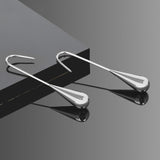 Drop Shaped Earrings - Silver Colour