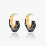 Shaded Charcoal Resin Earrings