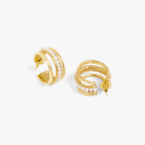 Pearls And Textured Sheet Earrings