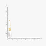 Elongated Drop Pearl Slide On Earrings