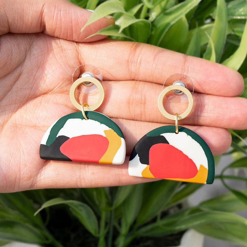 Multicoloured Polymer Clay Earring