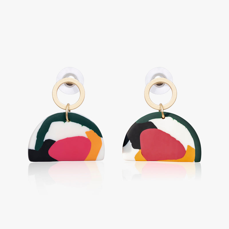 Multicoloured Polymer Clay Earring