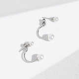 Buy Silver Statement Pearl Jacket Earrings Online | March