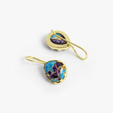 Amethyst Copper Turquoise Earrings