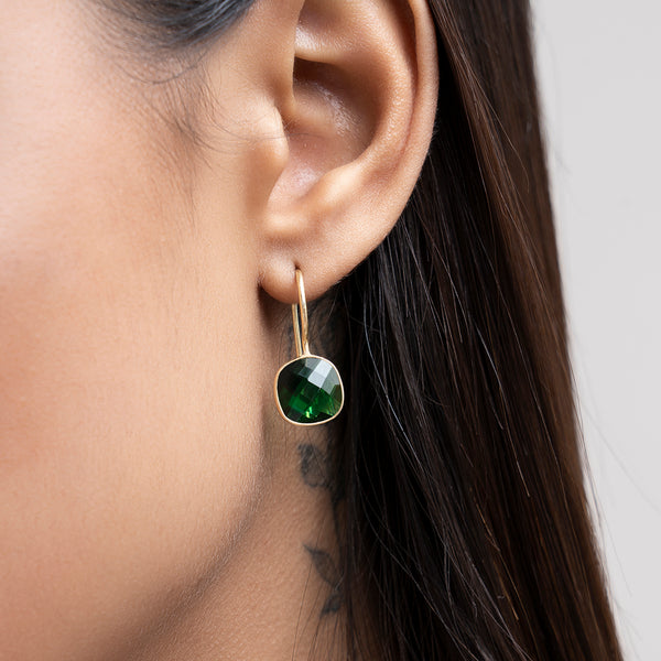 Emerald Quartz Earrings