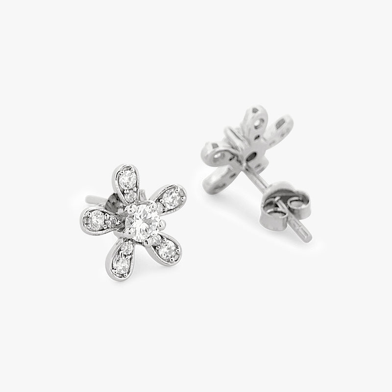Buy Flower Silver Stud Earrings Online | March