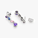 Buy Multicolour Zircon Silver Earrings Online | March