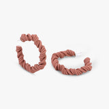 Pink Twisted Rope Polymer Clay Earrings