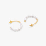 Pearl And Gold Statement Hoops