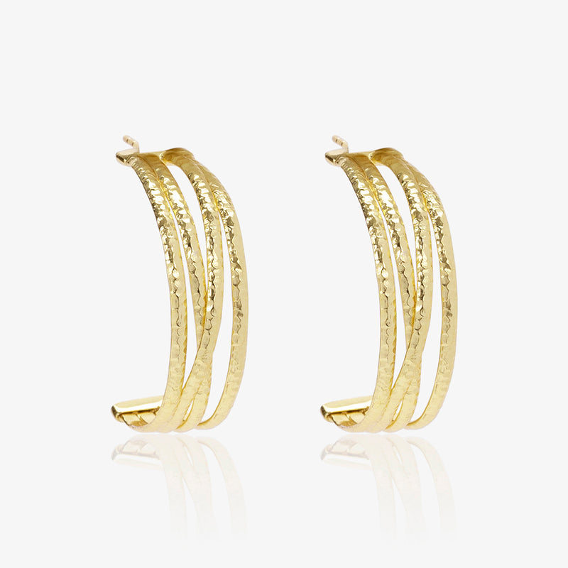 Intertwined Wires C-Hoops