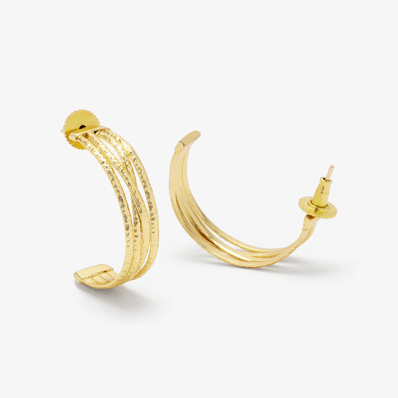 Intertwined Wires C-Hoops