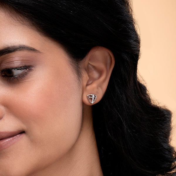 Buy Dainty Triangle Silver Earrings Online | March