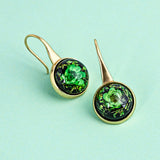Green Dry Flower Slide-On Earrings