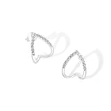 Silver White Zircon Earrings