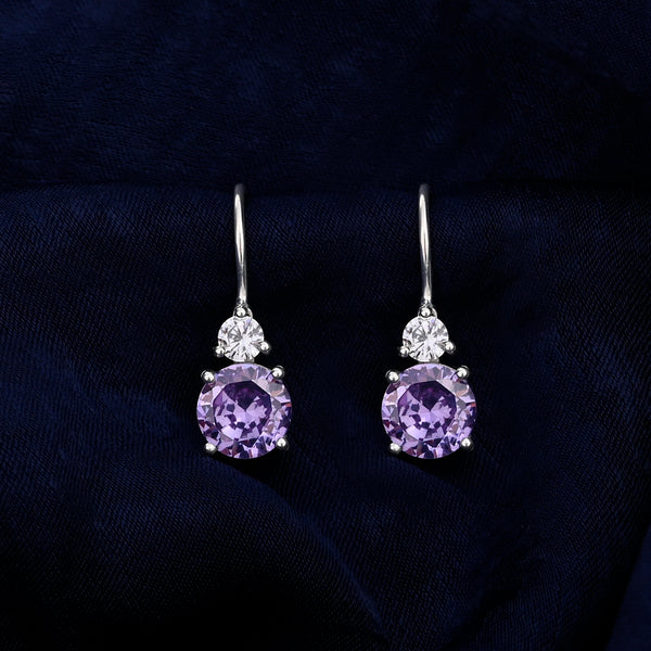 Buy Silver Lavender Slide On Earrings Online | March