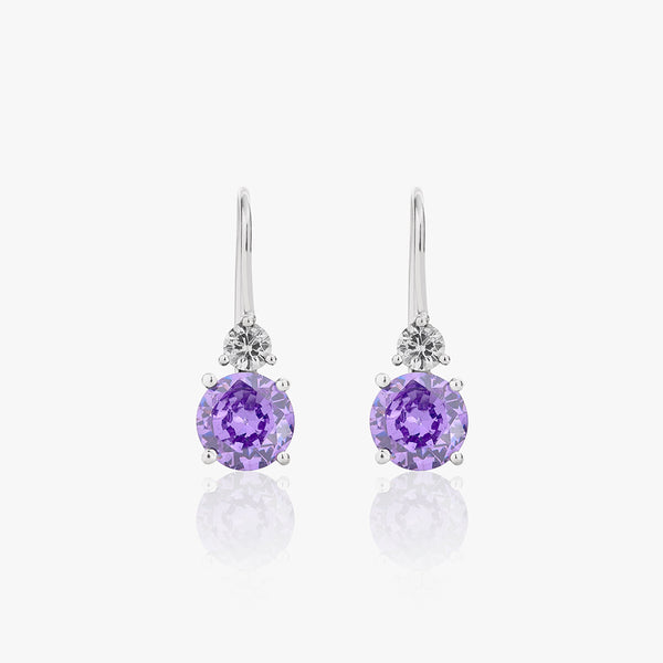 Buy Silver Lavender Slide On Earrings Online | March