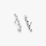Buy Silver Dainty J Back Earrings Online | March