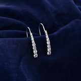 Buy Silver Zircon Slide On Earrings Online | March