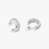 Buy Statement Silver Zircon Hoop Earrings Online | March