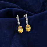 Buy Yellow Silver Dangling Earrings Online | March