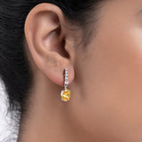 Buy Yellow Silver Dangling Earrings Online | March