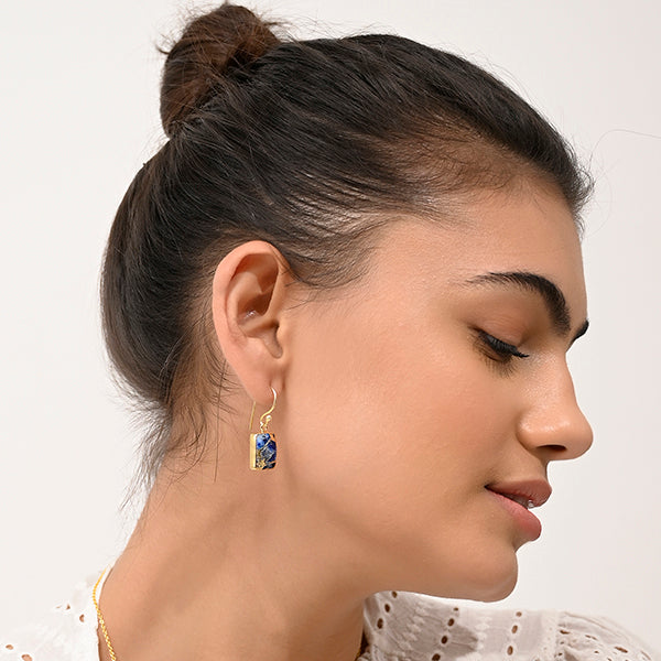 Apatite Copper Turquoise Earrings