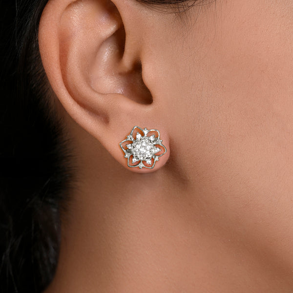 Buy Silver Floral Studs Online | March