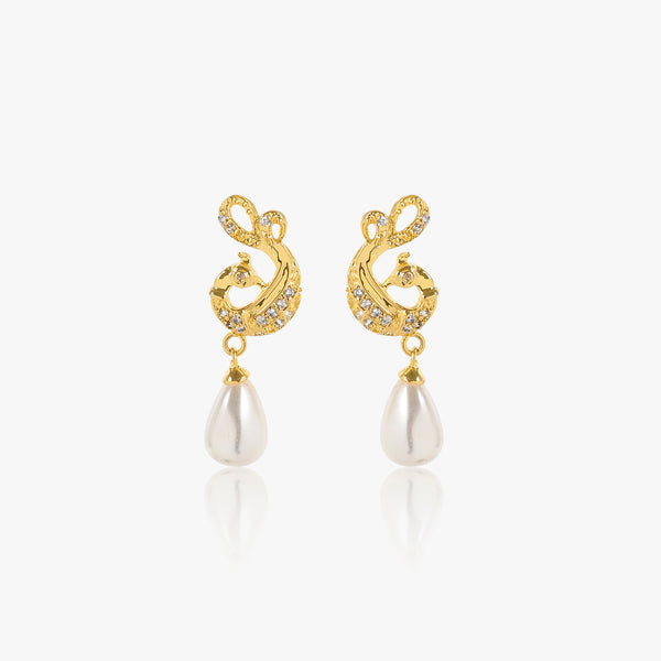 Buy Silver Peacock Pearl Earrings Online | March
