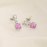 Buy Elegant Silver Pink Tourmaline Earrings Online | March