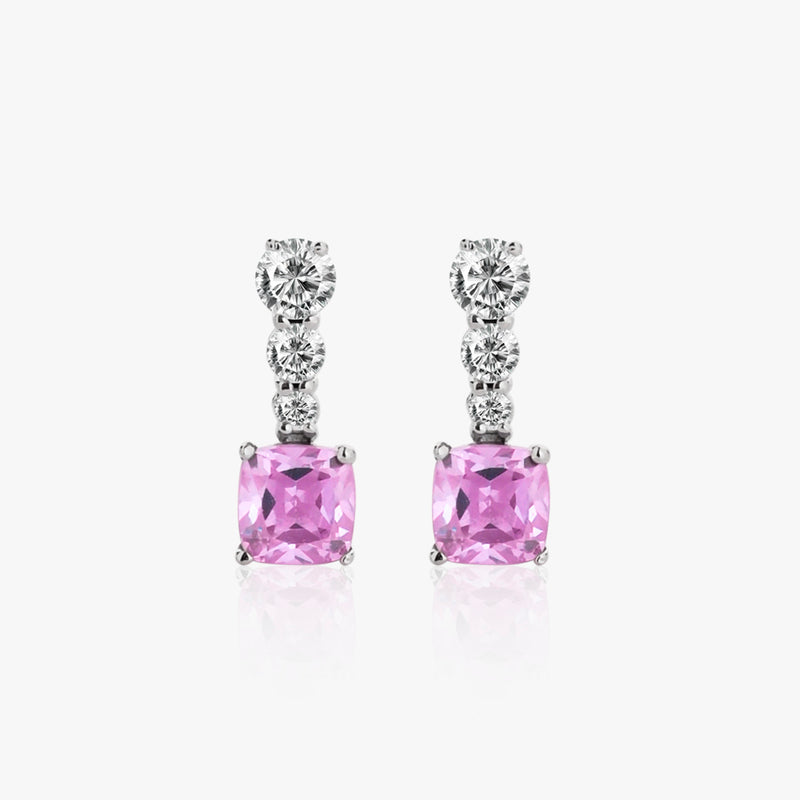 Buy Elegant Silver Pink Tourmaline Earrings Online | March