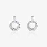 Buy Silver Dangling Ring Zircon Earrings Online | March