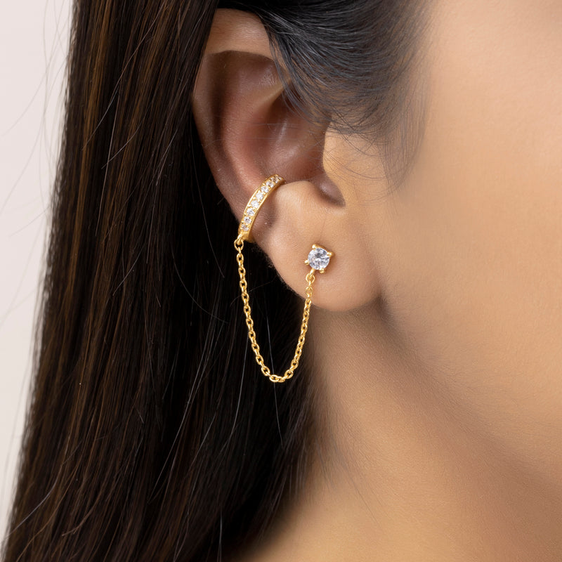 Buy 18K Gold Plated Silver Ear Cuffs Online | March