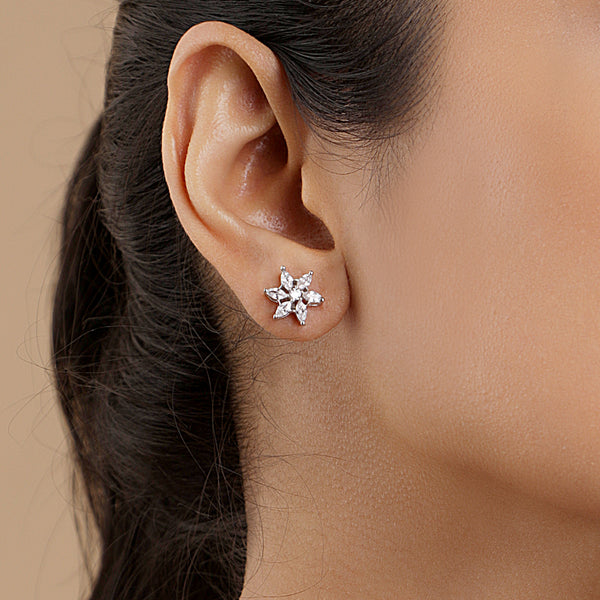 Buy Classic Silver Floral Studs Online | March