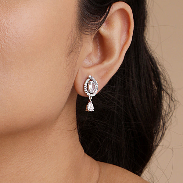 Buy Elegant Silver Pear Drop Earrings Online | March