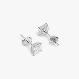 Buy Sqaure Zircon Silver Stud Earrings Online | March