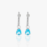 Buy Blue Zircon Silver Dangling Earrings Online | March